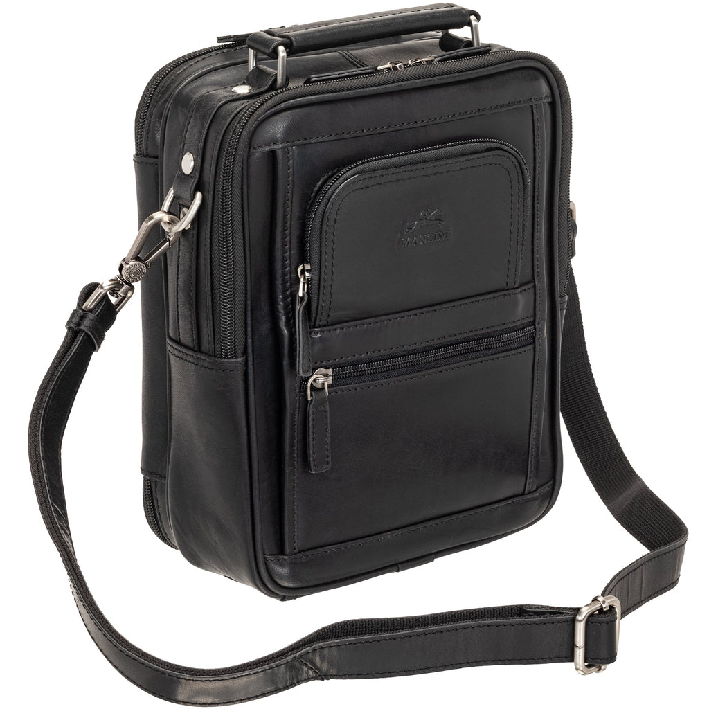 Mancini Buffalo Large Unisex Bag with Zippered Rear Organizer Mancini