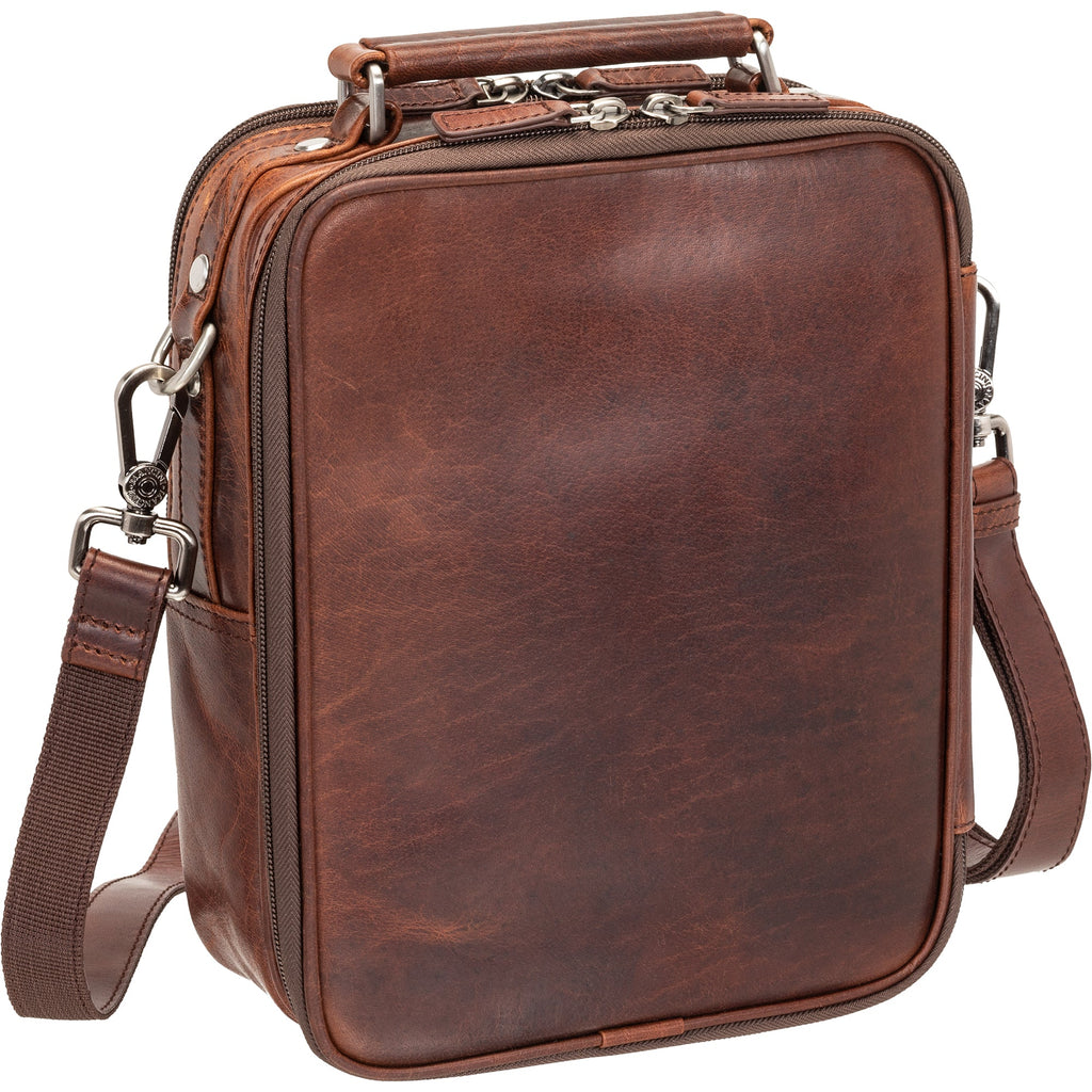 Mancini Buffalo Large Unisex Bag with Zippered Rear Organizer Mancini