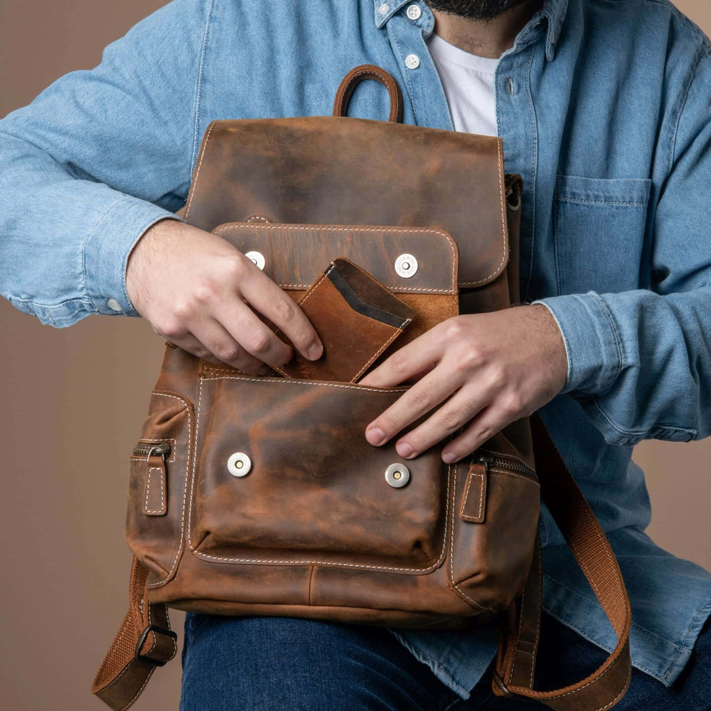 The Armstrong Buffalo Backpack Classy Leather Bags