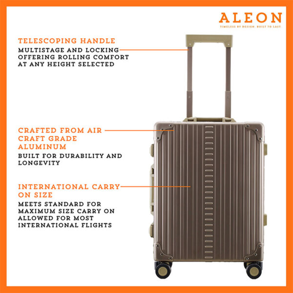 Aleon 21″ Aluminum International Carry-On LuggageDesigners
