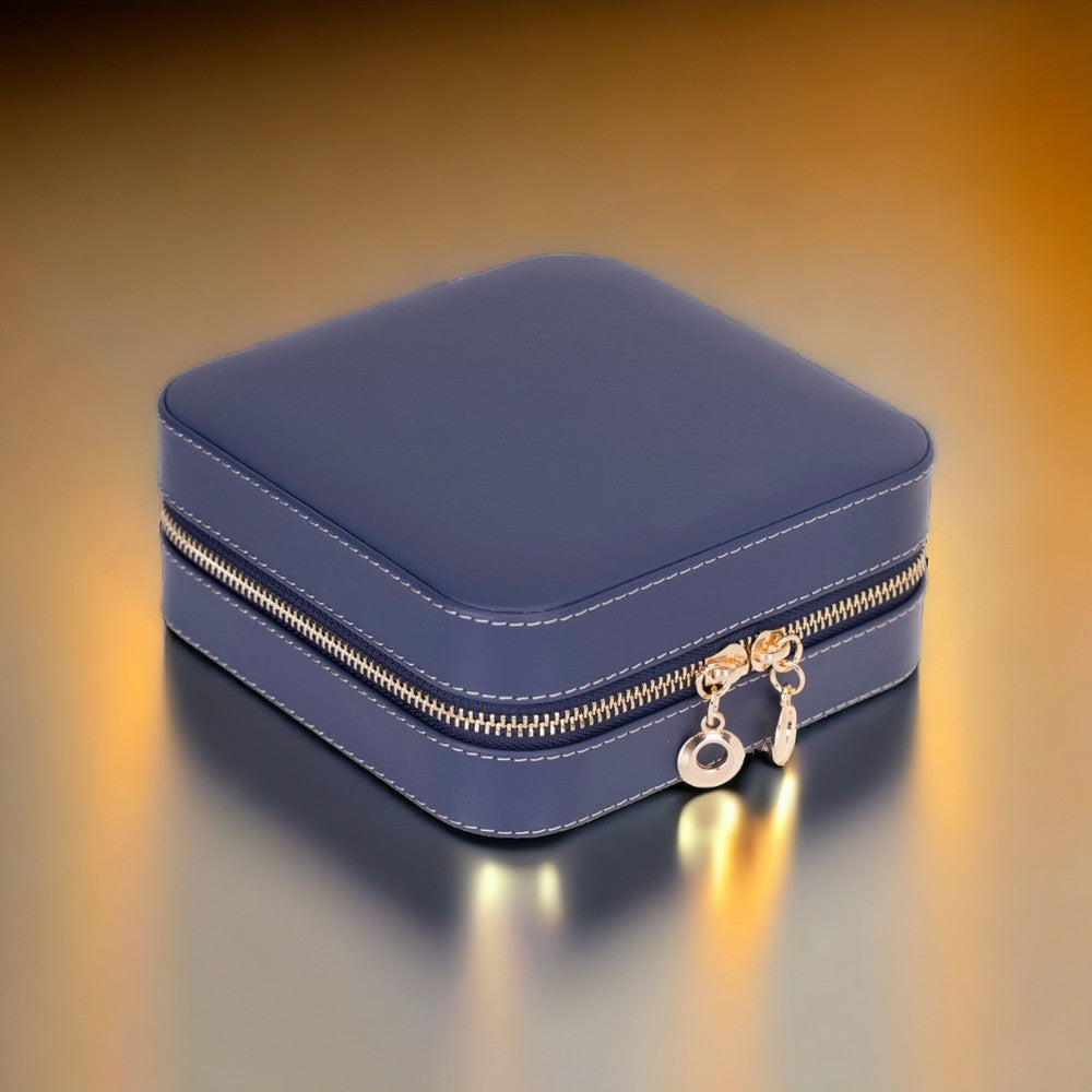 Amanda Leather Jewelry Box, Large - LuggageDesigners