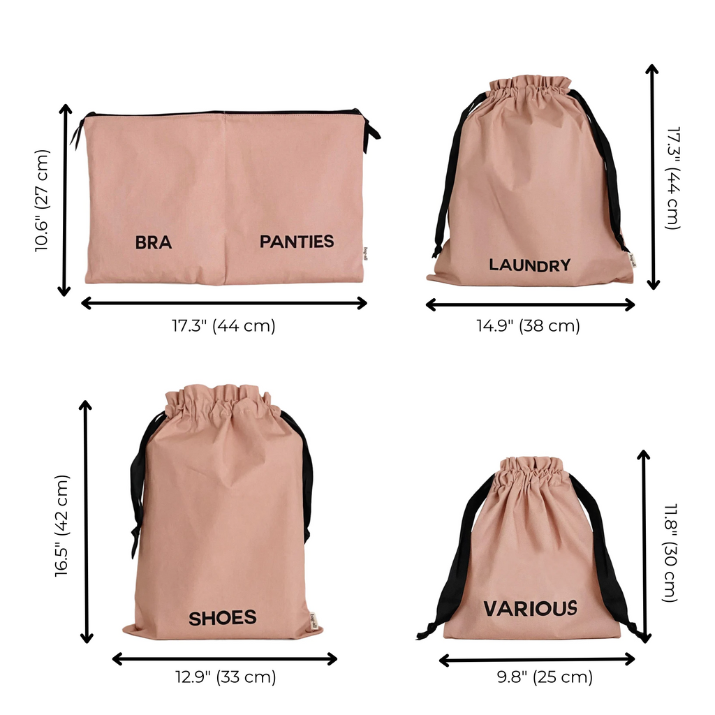 BA Travel Set, 8-pack Pink/Blush Bag-all