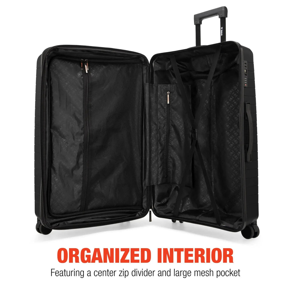Excavator 3 Piece Expandable Tough Luggage Set Travellty