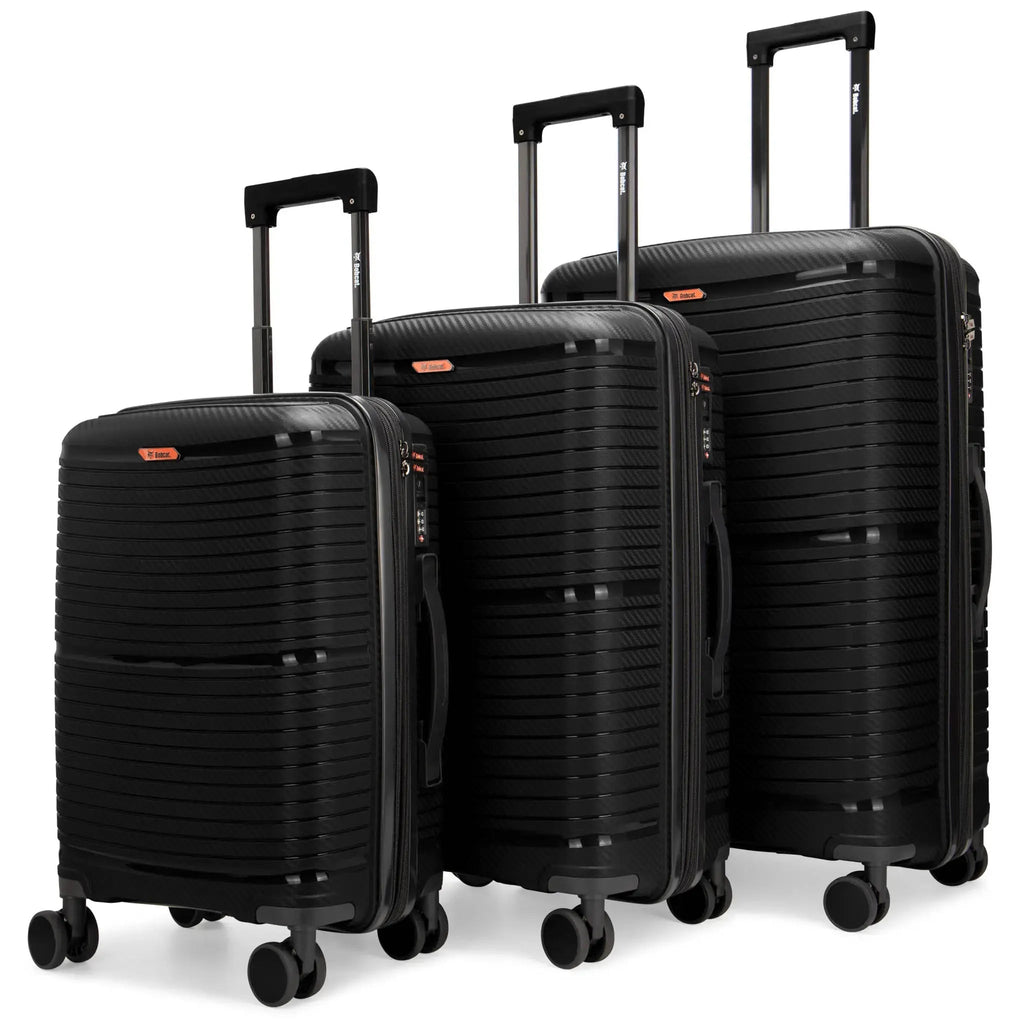 Trencher 3 Piece Expandable Tough Luggage Set Travellty