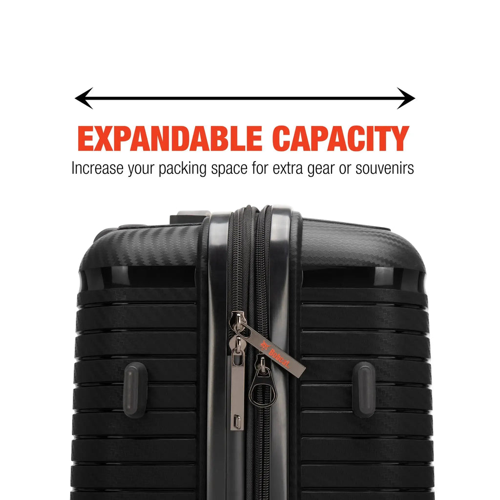 Trencher 3 Piece Expandable Tough Luggage Set Travellty