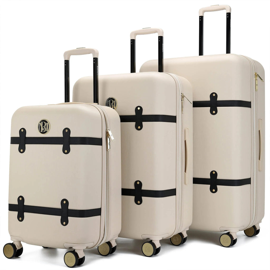 Grace 3 Piece Expandable Retro Luggage Set Travellty