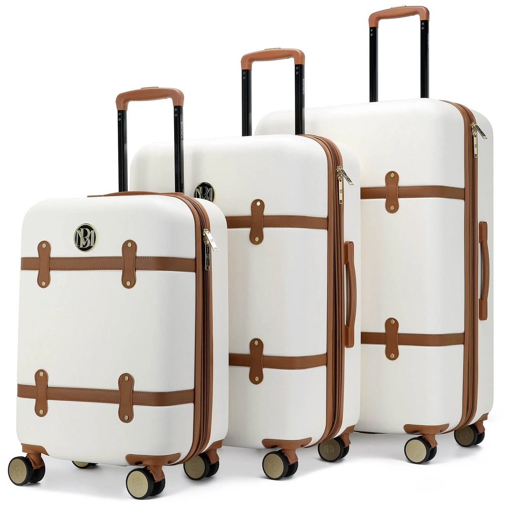 Grace 3 Piece Expandable Retro Luggage Set Travellty