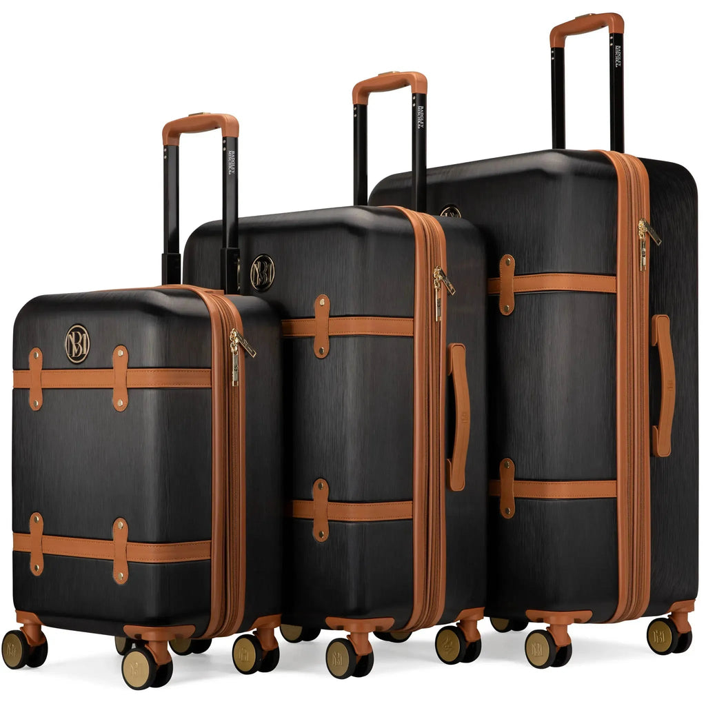 Grace 3 Piece Expandable Retro Luggage Set Travellty