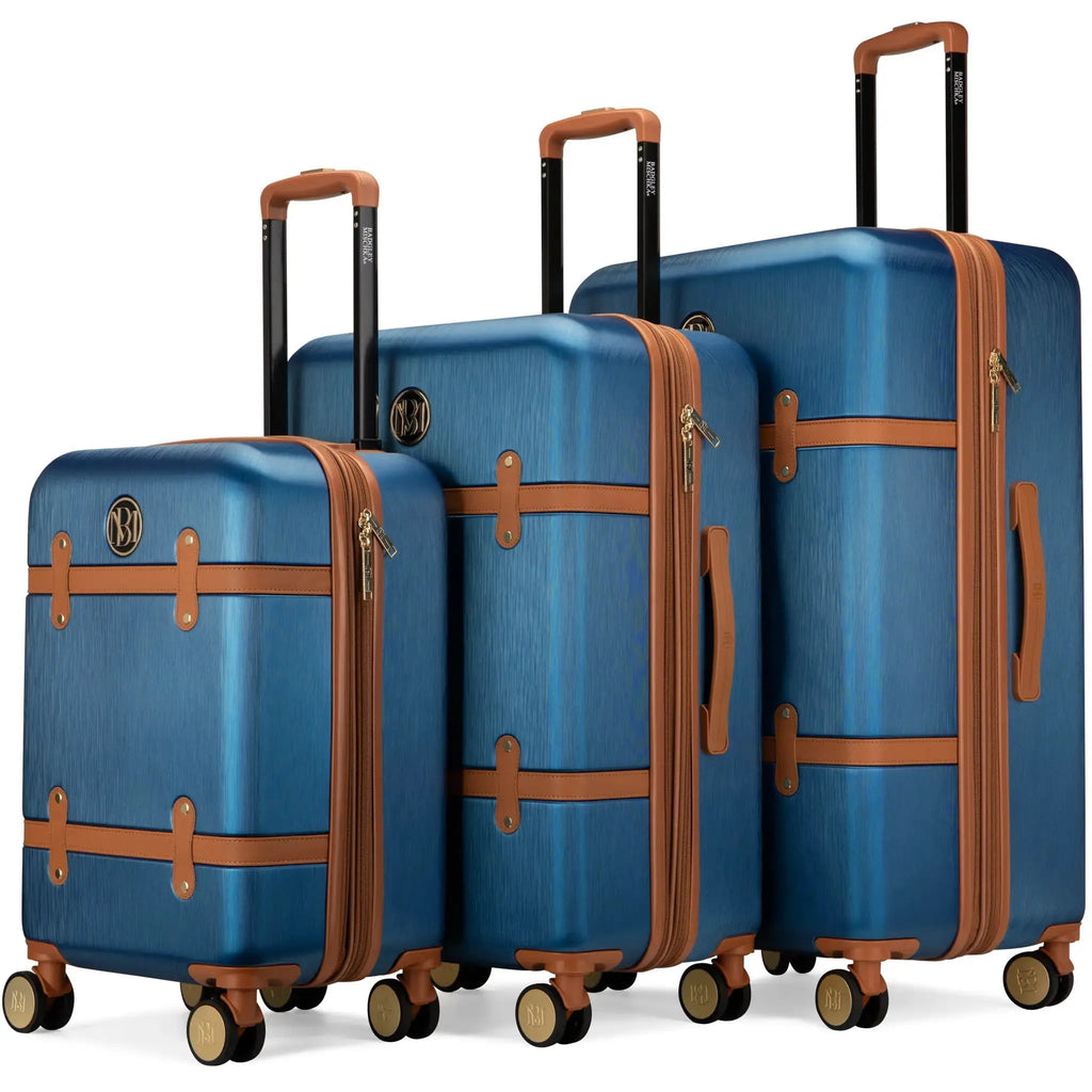 Grace 3 Piece Expandable Retro Luggage Set Travellty