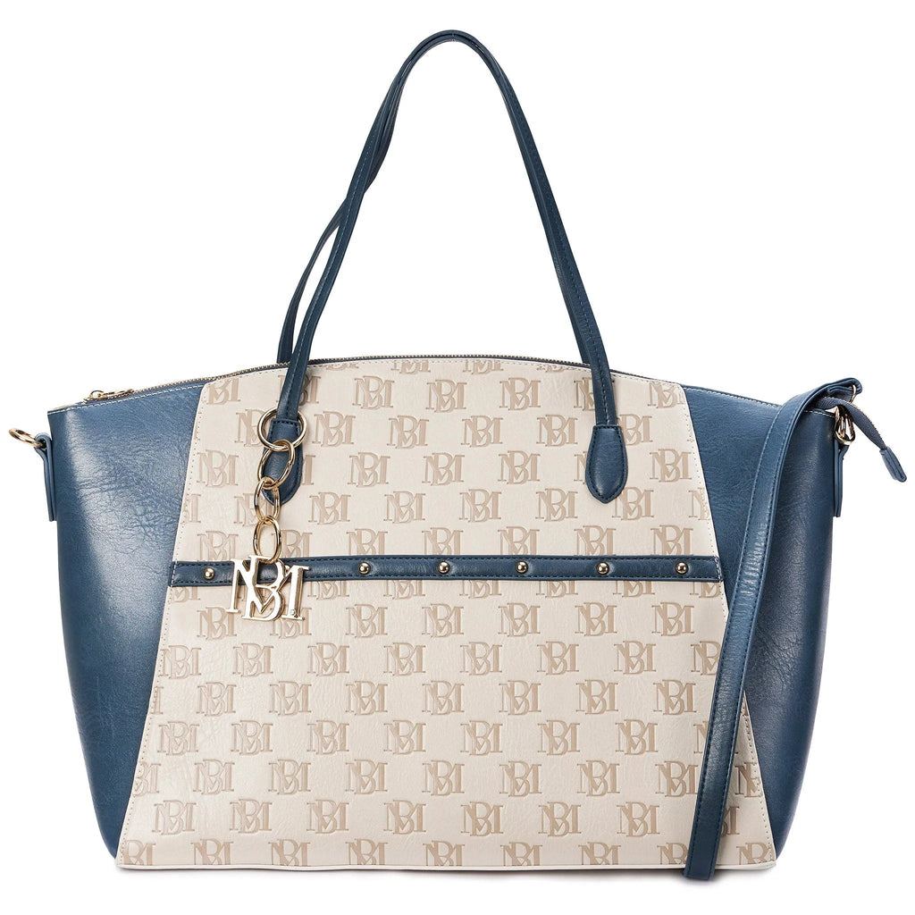 Caroline Vegan Leather Monogram Weekender Duffel Bag Travellty