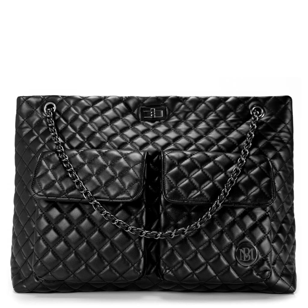 Diana Quilted Vegan Leather Weekender Duffel Bag Travellty
