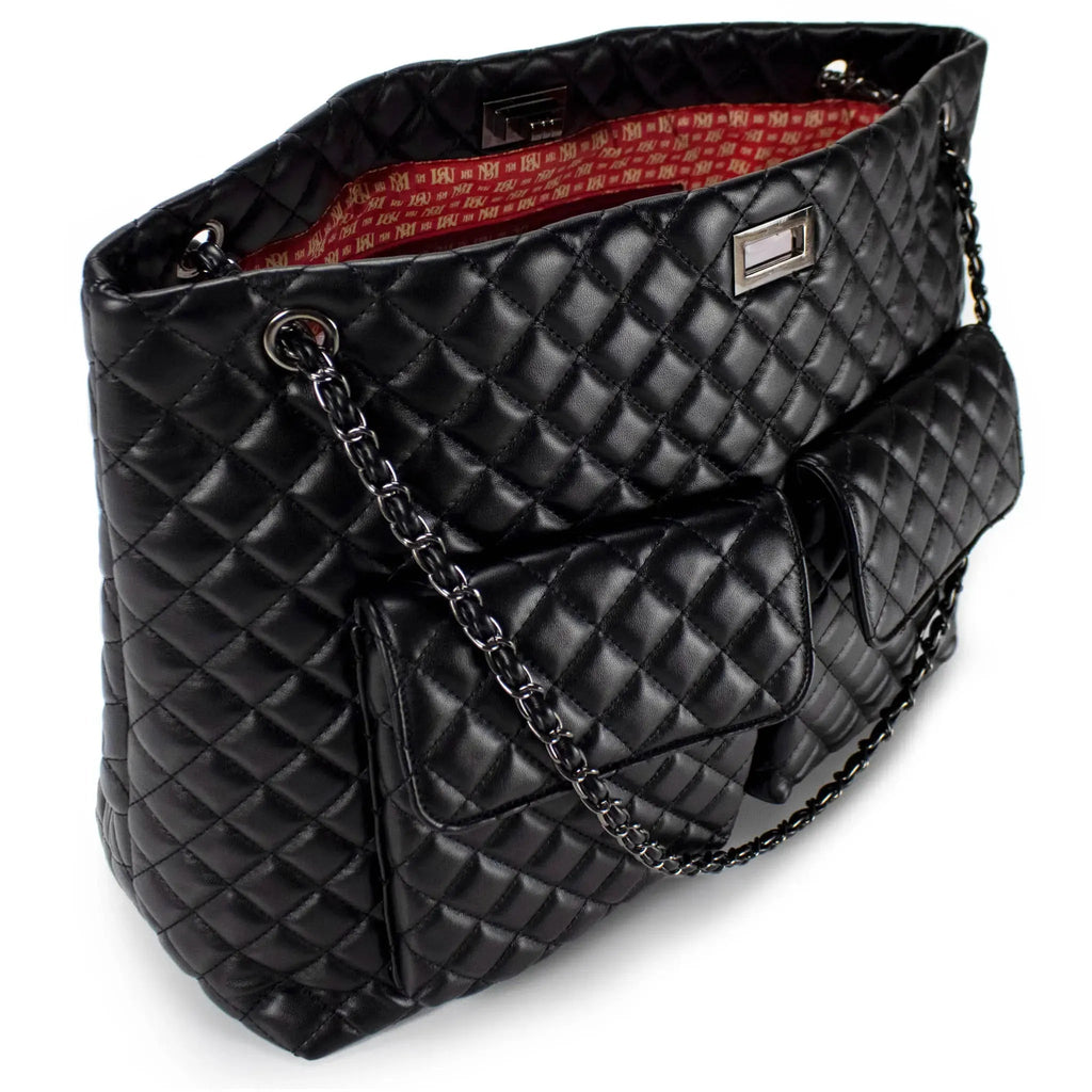 Diana Quilted Vegan Leather Weekender Duffel Bag Travellty