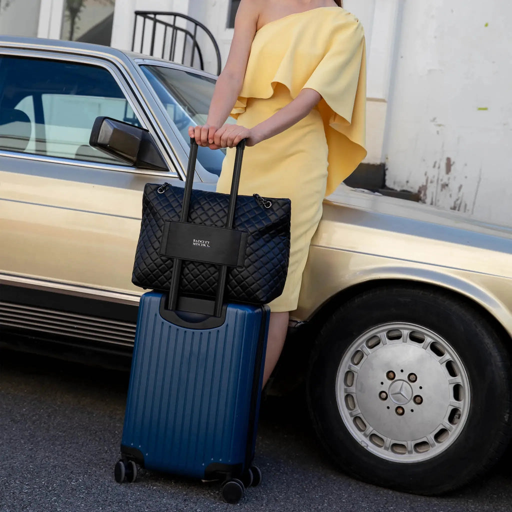 Diana Quilted Vegan Leather Weekender Duffel Bag Travellty