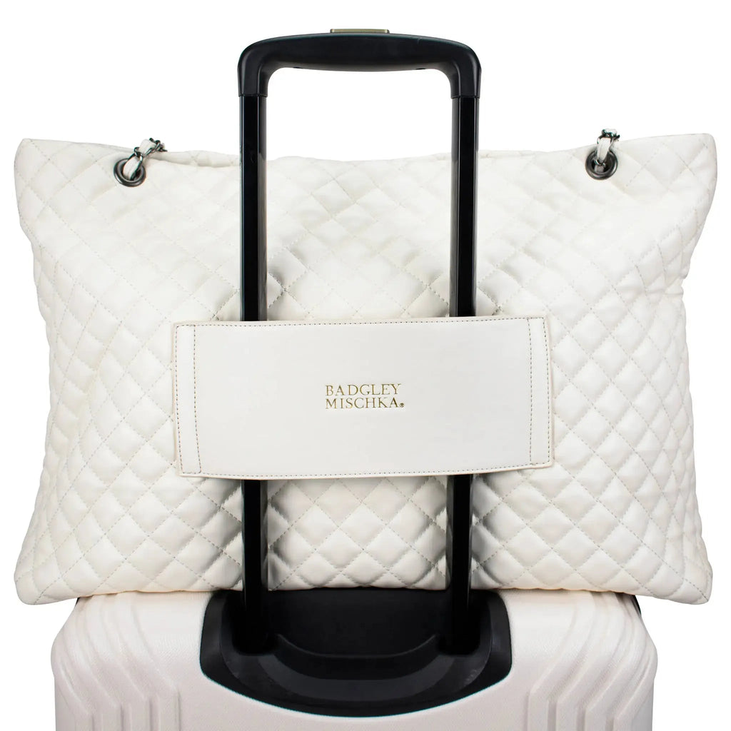 Diana Quilted Vegan Leather Weekender Duffel Bag Travellty