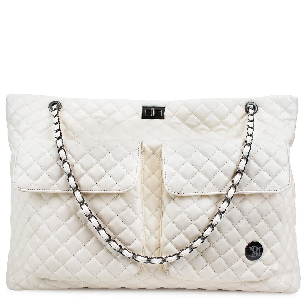 Diana Quilted Vegan Leather Weekender Duffel Bag Travellty