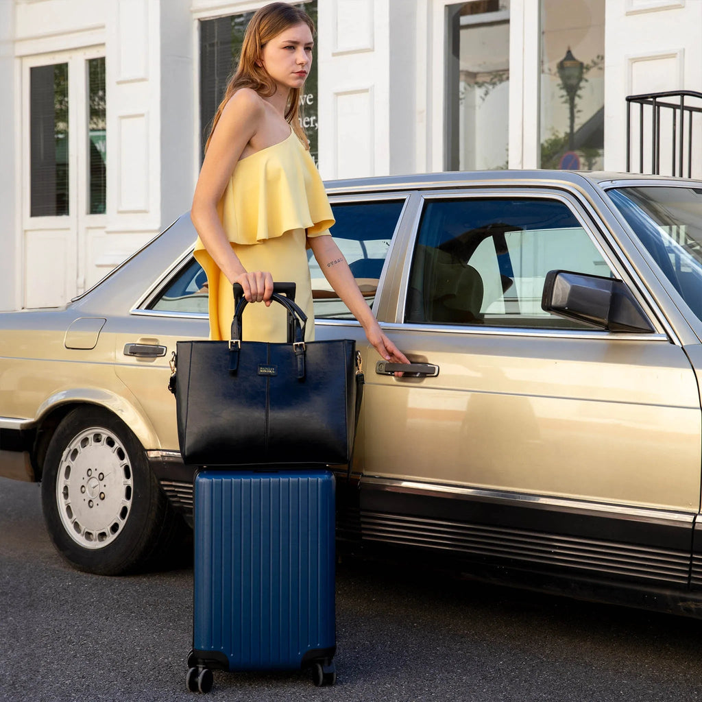 Julia Rustic Vegan Leather Weekender Duffel Bag Travellty