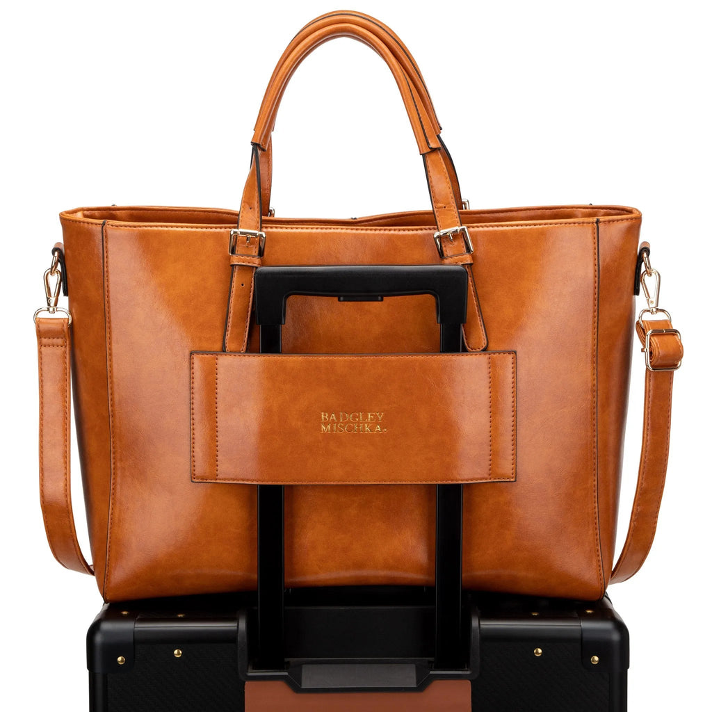 Julia Rustic Vegan Leather Weekender Duffel Bag Travellty