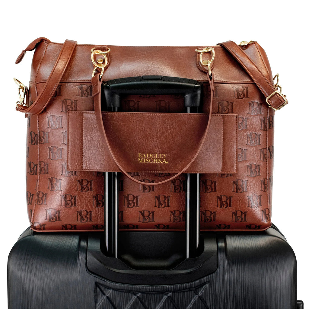 Madalyn Rustic Vegan Leather Weekender Tote Bag Travellty