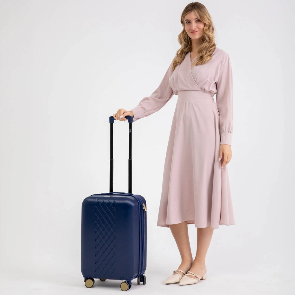 Diamond 3 Piece Expandable Chic Luggage Set Travellty