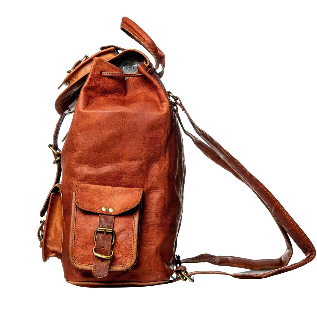 The Alvarado Tanned Backpack Classy Leather Bags