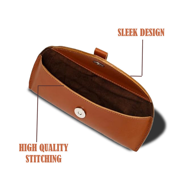 Tan Leather Sunglasses Case Classy Leather Bags