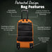 Brown Leather Carry-On Patented Roller Bag (Only 150 Made) Sole Premise