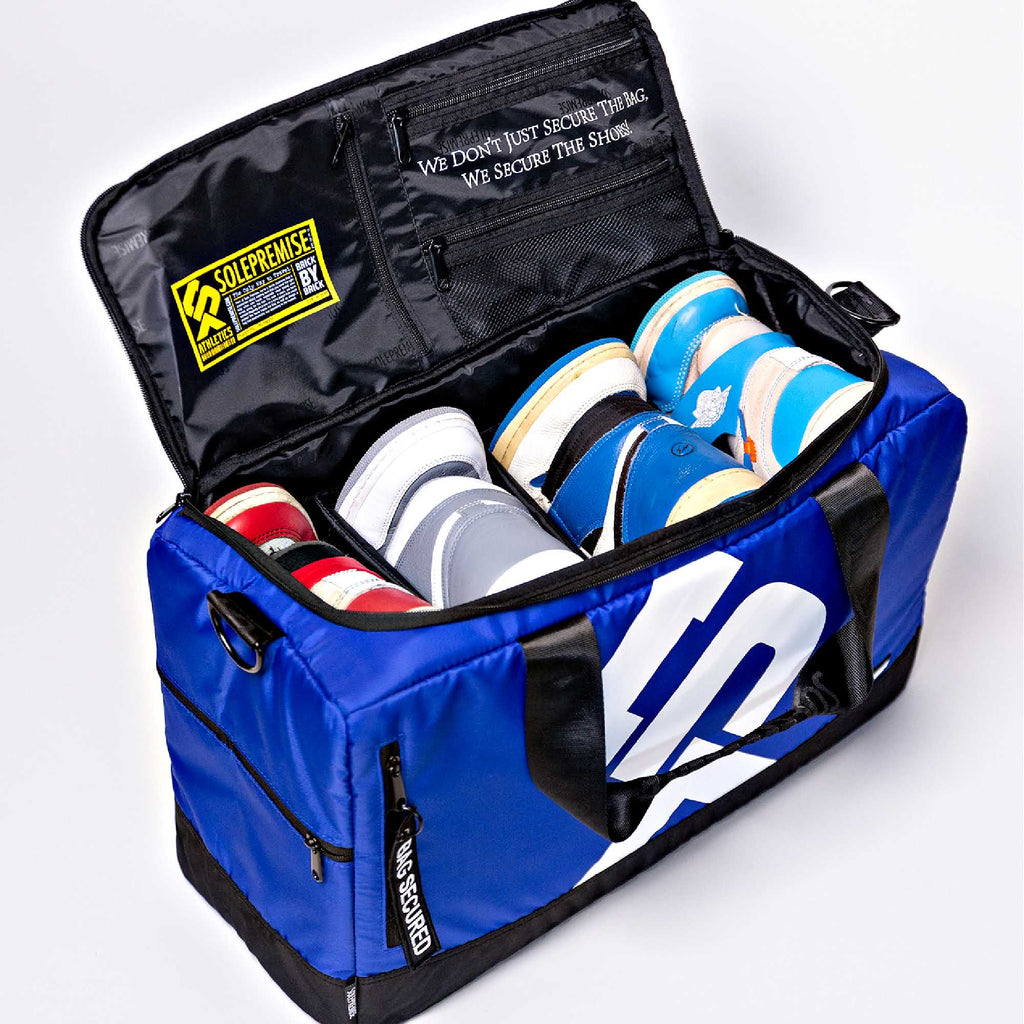 Blue Sneaker Duffle Sole Premise