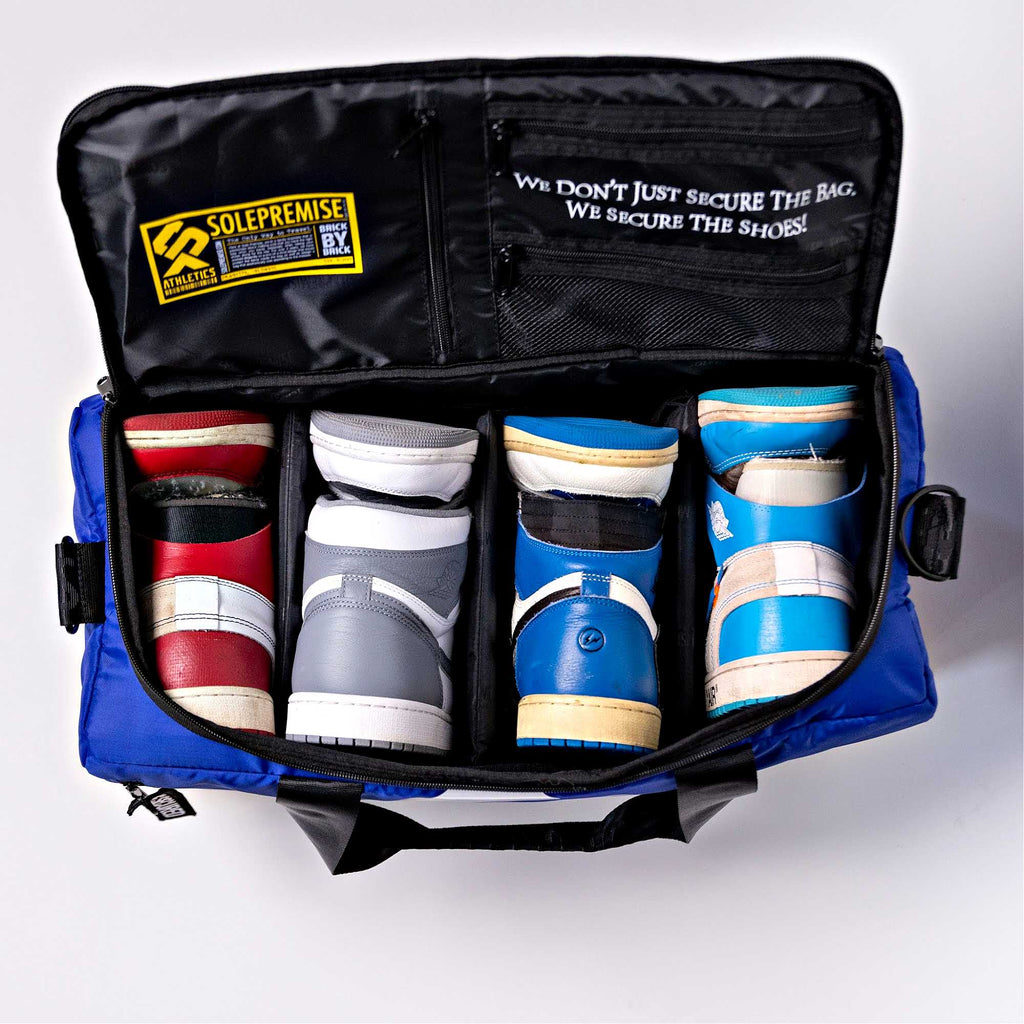 Blue Sneaker Duffle Sole Premise