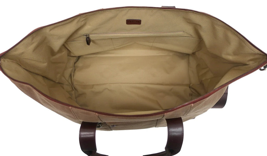 Boconi Sloan Waxed Canvas and Pull-up Leather 18" Duffel Bag Boconi