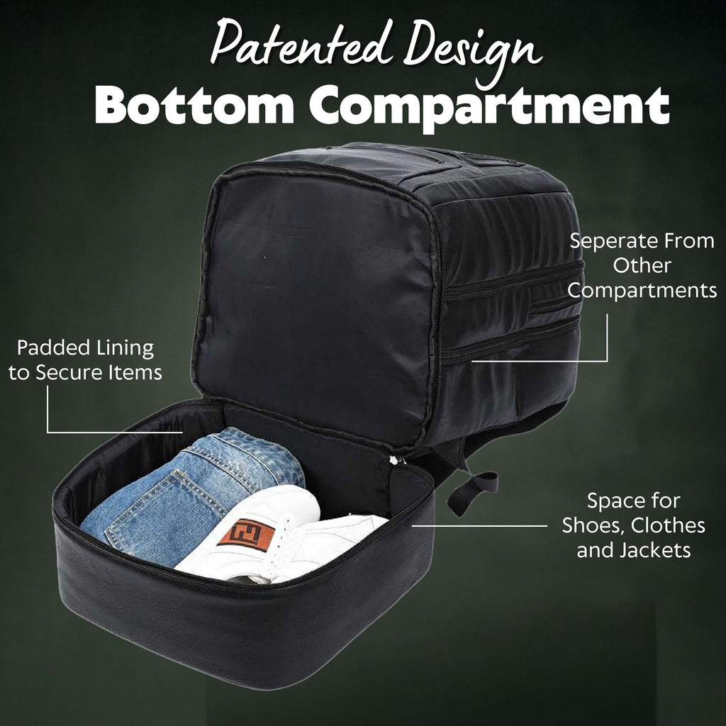 Black Leather Patented Carry-on Bag (XL Design) (Only 300 Made) Sole Premise