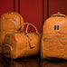 Brown Tumbled Leather 3 Bag Set Sole Premise