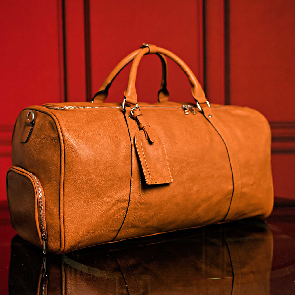Brown Tumbled Leather 3 Bag Set Sole Premise