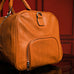Brown Tumbled Leather Duffle Bag Sole Premise