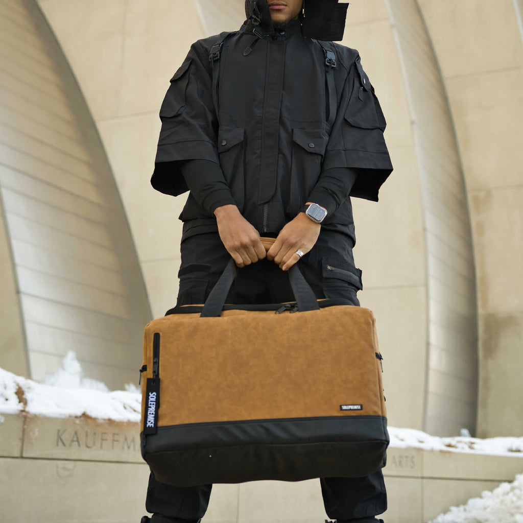 Brown Leather Sneaker Duffle Sole Premise