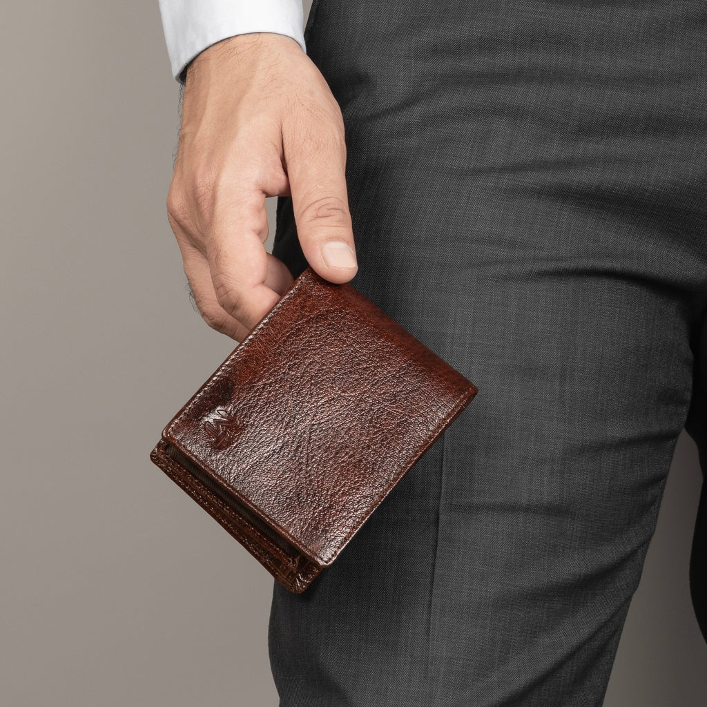 Brown Sleek-Fit Wallet Classy Leather Bags