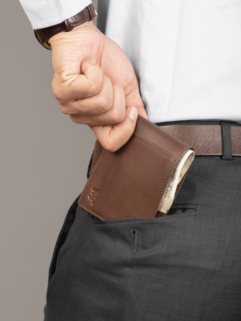 Wealth Ward Brown Bi-folded Wallet Classy Leather Bags