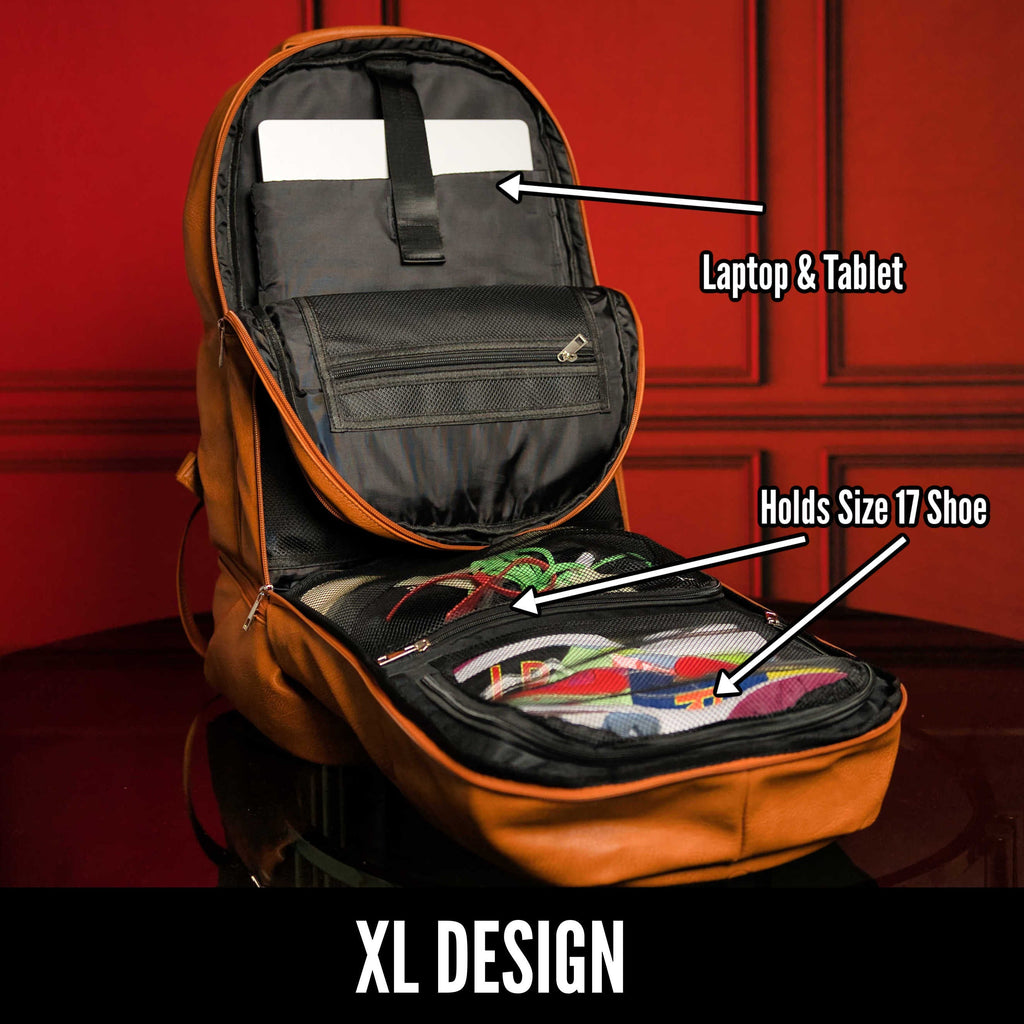 Brown Leather Patented Carry-on Bag (XL Design) (Only 300 Made) Sole Premise