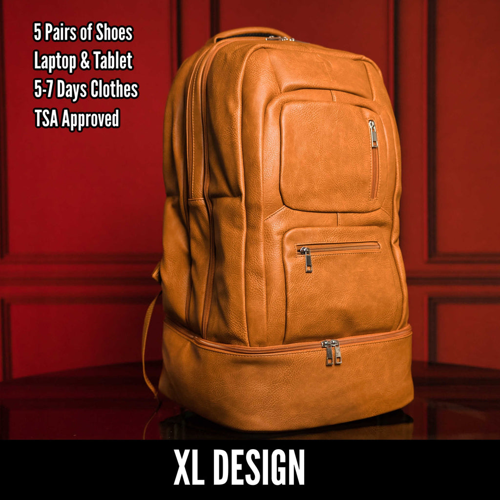 Brown Leather Patented Carry-on Bag (XL Design) (Only 300 Made) Sole Premise