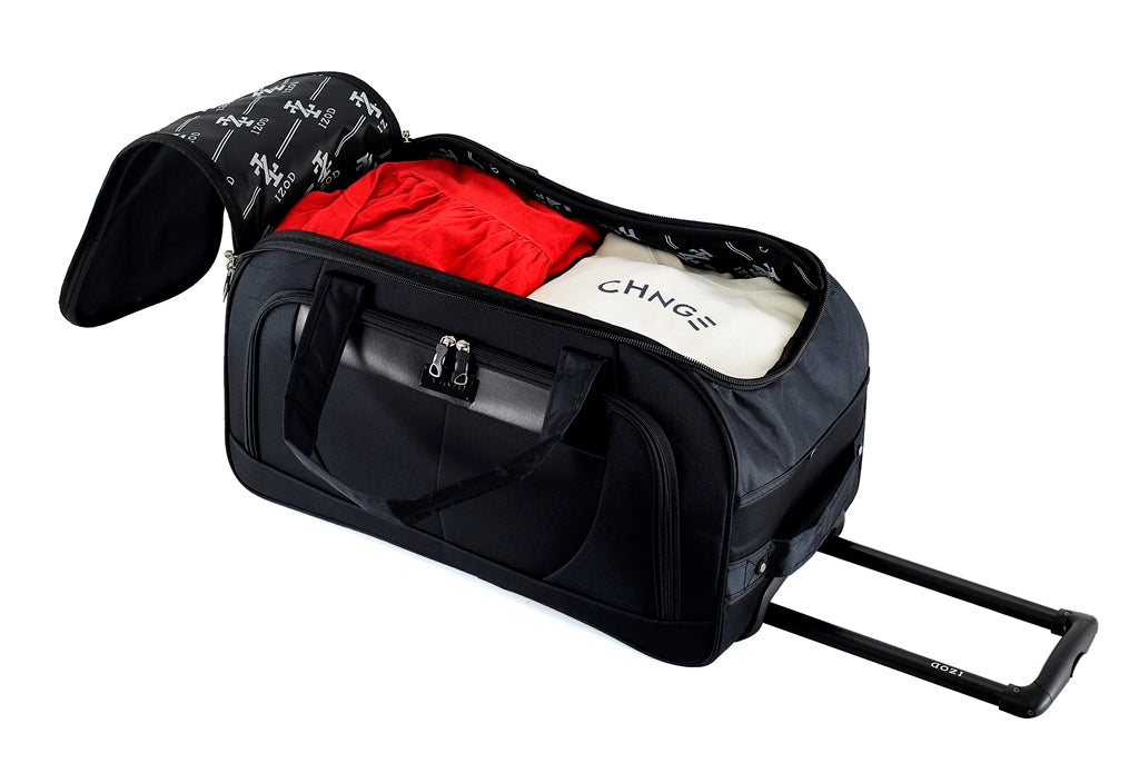 IZOD Carol Lightweight Soft Shell Rolling Duffel Bag with Wheels and Telescopic Handle – Travel-Ready Luggage Duffel Mirage Luggage