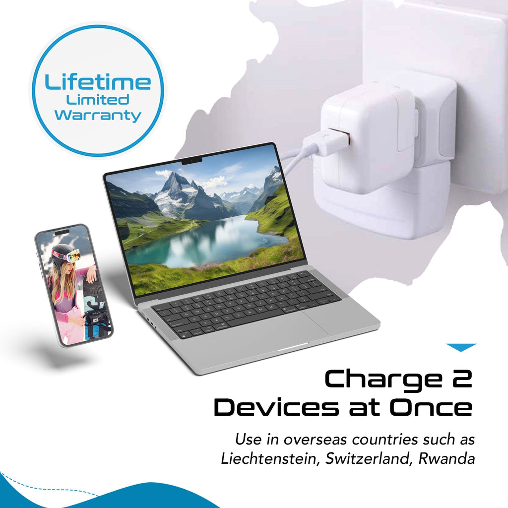 Switzerland Travel Adapter - Type J - Ultra Compact (CT-11A, 3 Pack) Ceptics