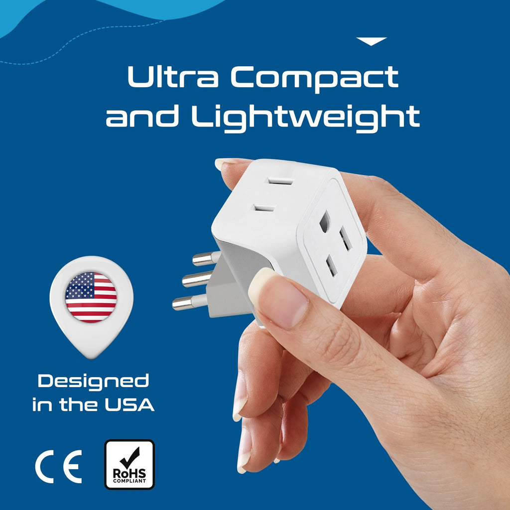 Italy Travel Adapter - Type L - Ultra Compact (CT-12A, 3 Pack) Ceptics