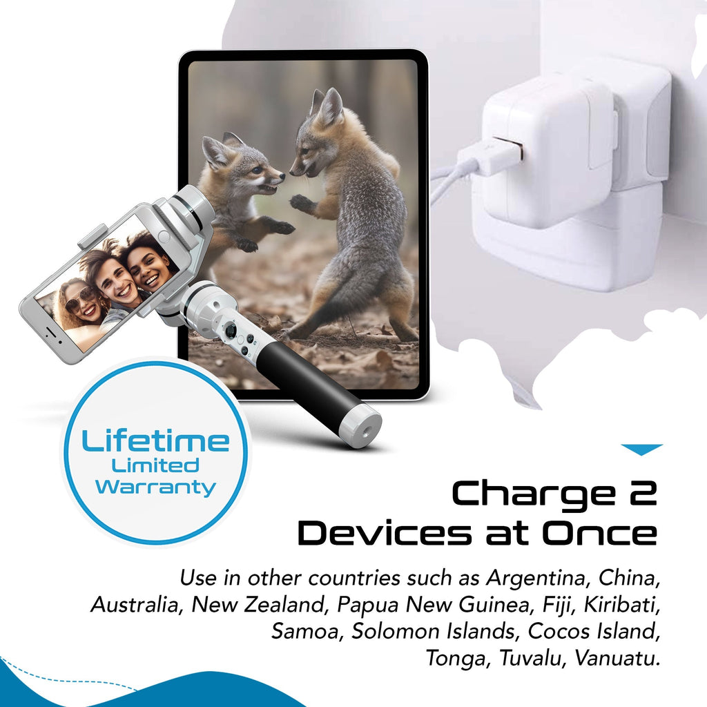 Australia, China Travel Adapter - Type I - Ultra Compact (CT-16, 3 Pack) Ceptics