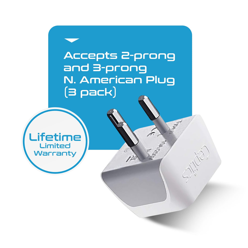 Thailand Travel Adapter - Type O - Ultra Compact (CT-18, 3 Pack) Ceptics