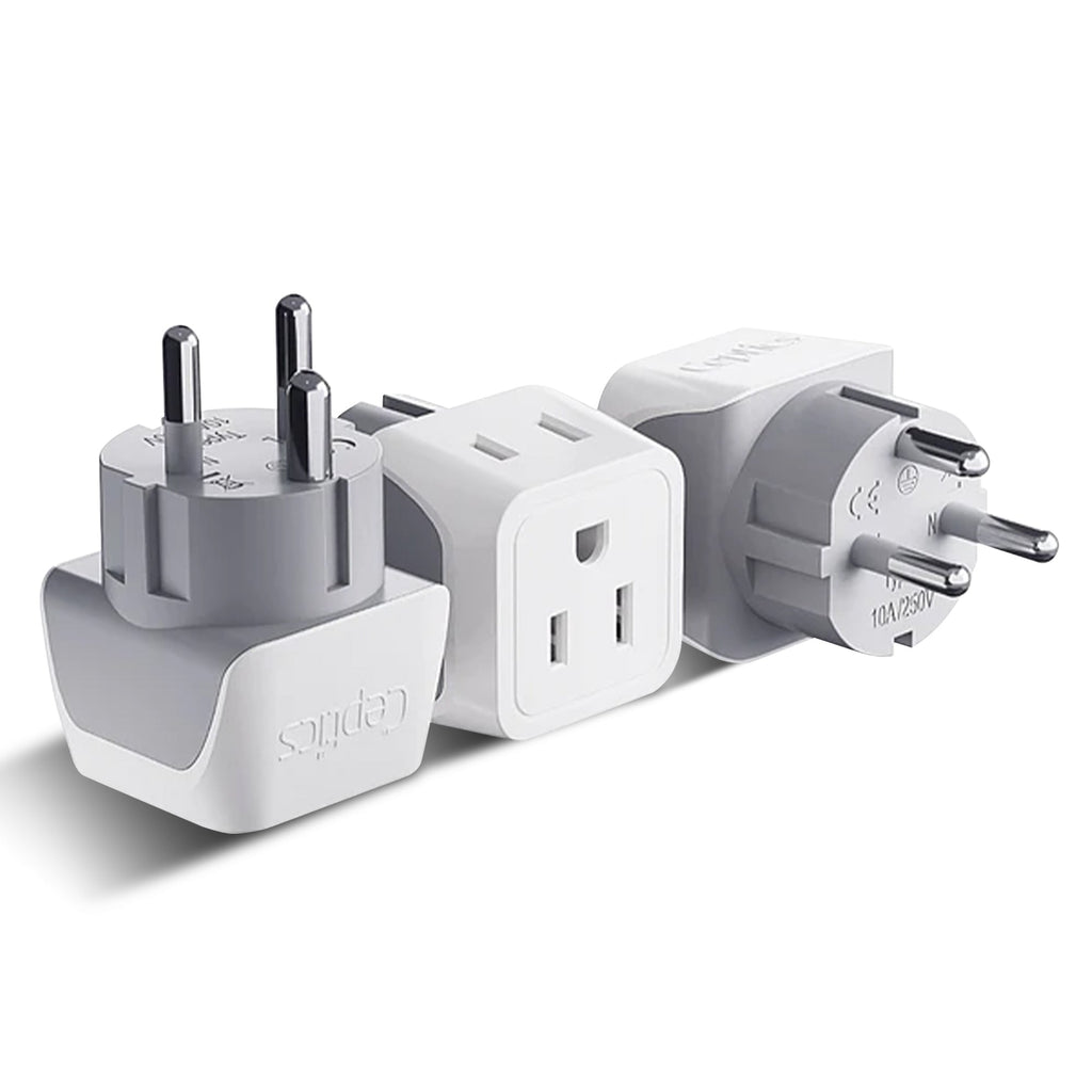 Denmark Travel Adapter - Type K - Ultra Compact (CT-20 ,3 PACK) Ceptics