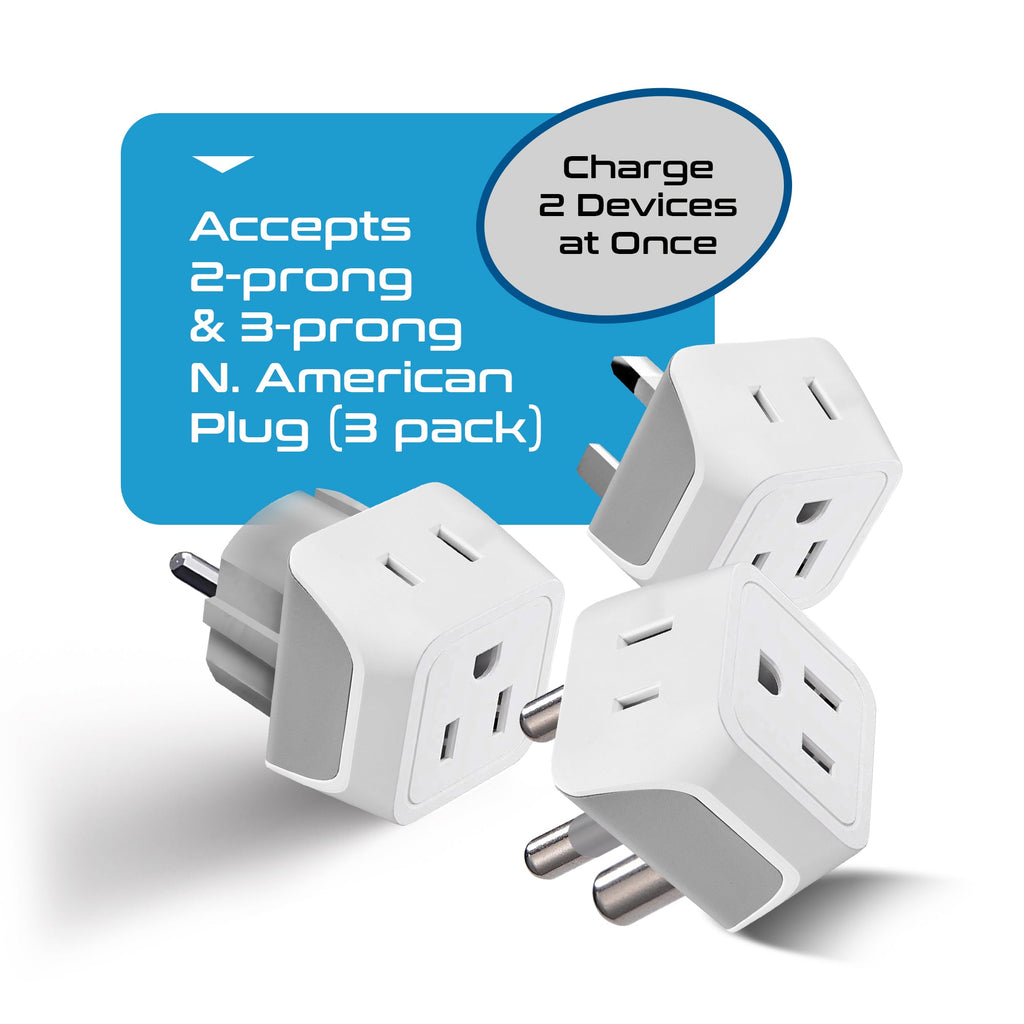 African Travel Adapter Set - Type M, G, E/F - 3pcs (CT-AF-SET) Ceptics