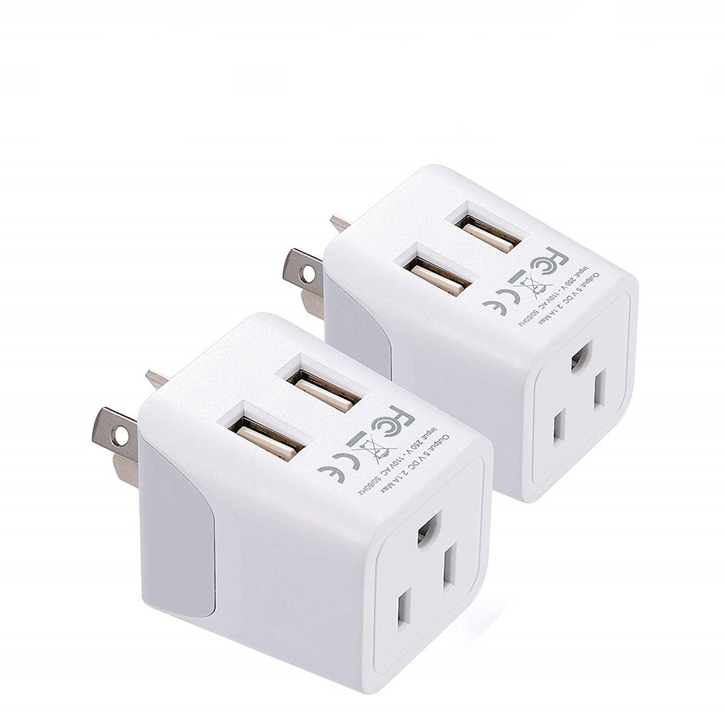 Australia, China Travel Adapter Plug with Dual USB - Type I - 2 Pack (CTU-16) Ceptics