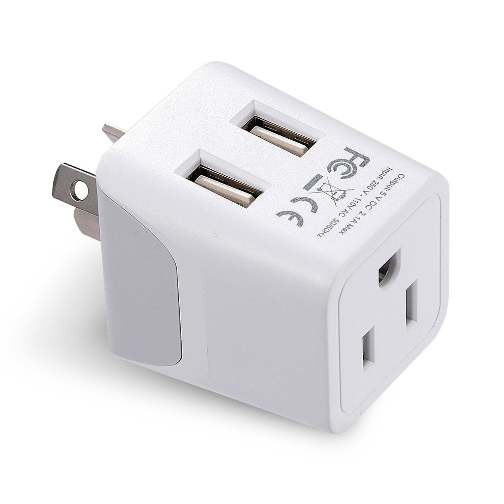 Australia, China Travel Adapter - Type I - Dual USB (CTU-16) Ceptics