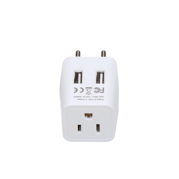 European, Egypt Travel Adapter Plug with Dual USB - Type C - 2 Pack (CTU-9C) Ceptics