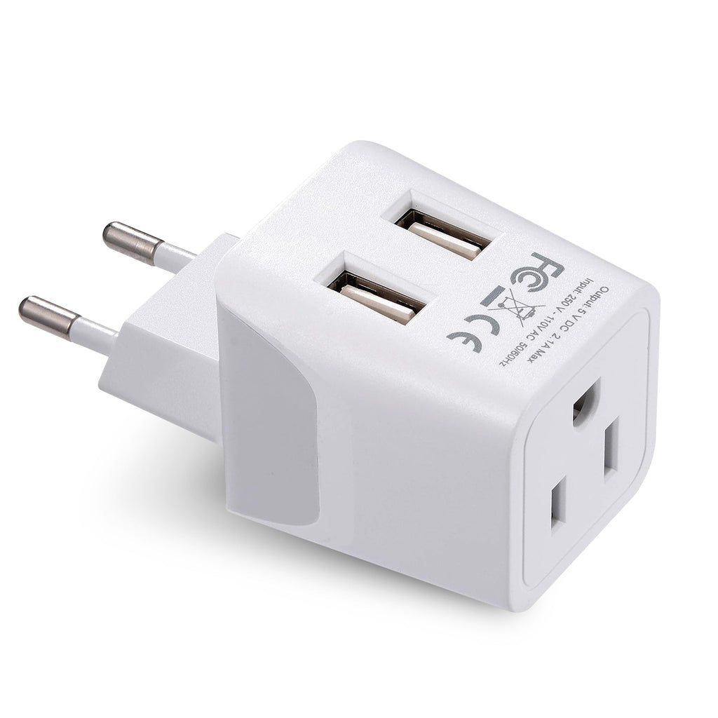 European Travel Adapter - Type C - Dual USB (CTU-9C) Ceptics