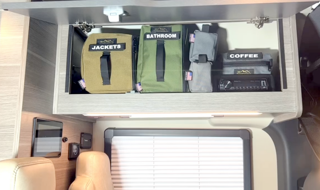 Headliner Shelf Storage Divider Bags 7" for Jayco - Entegra Overland Gear Guy